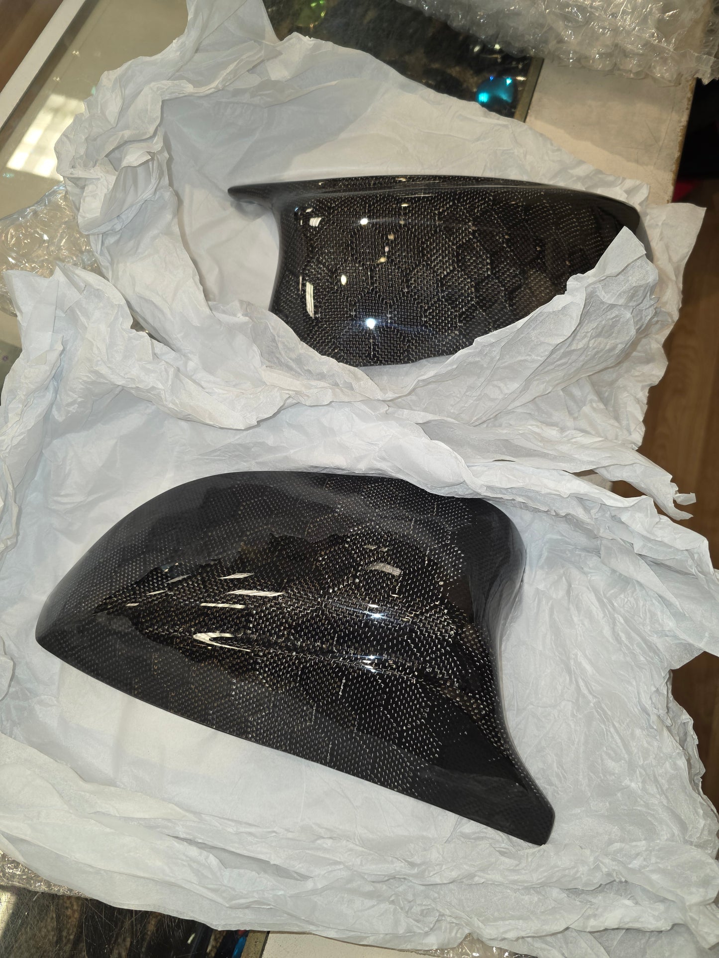 Real Honeycomb Carbon Fiber Mirror Cover Infinti Q50/Q60